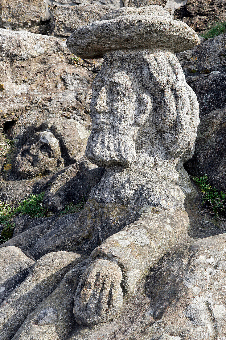 The Rocks Of Rotheneuf Sculpted By The Abbe Fourre, Saint-Malo, Ille-Et-Vilaine (35), France