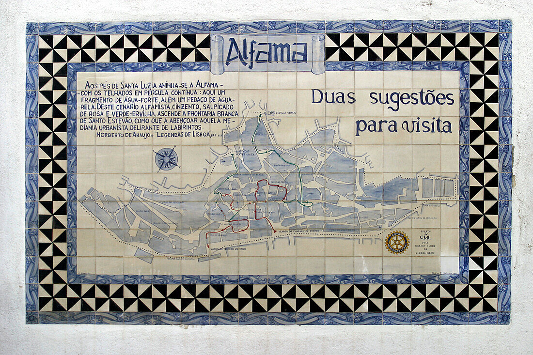 Azulejo, Alfama District, Lisbon, Portugal
