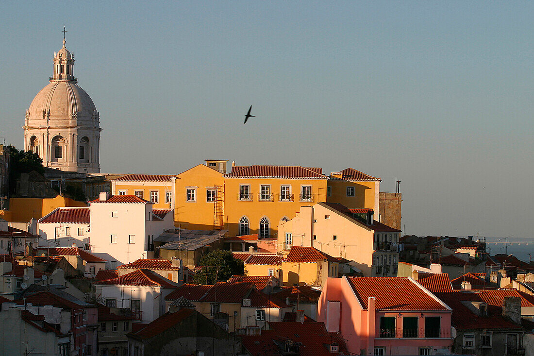 Panteao Nacional (National Pantheon), Seen From The Miradouro De Santa Luzia, Lfama Quarter, Lisbon, Portugal