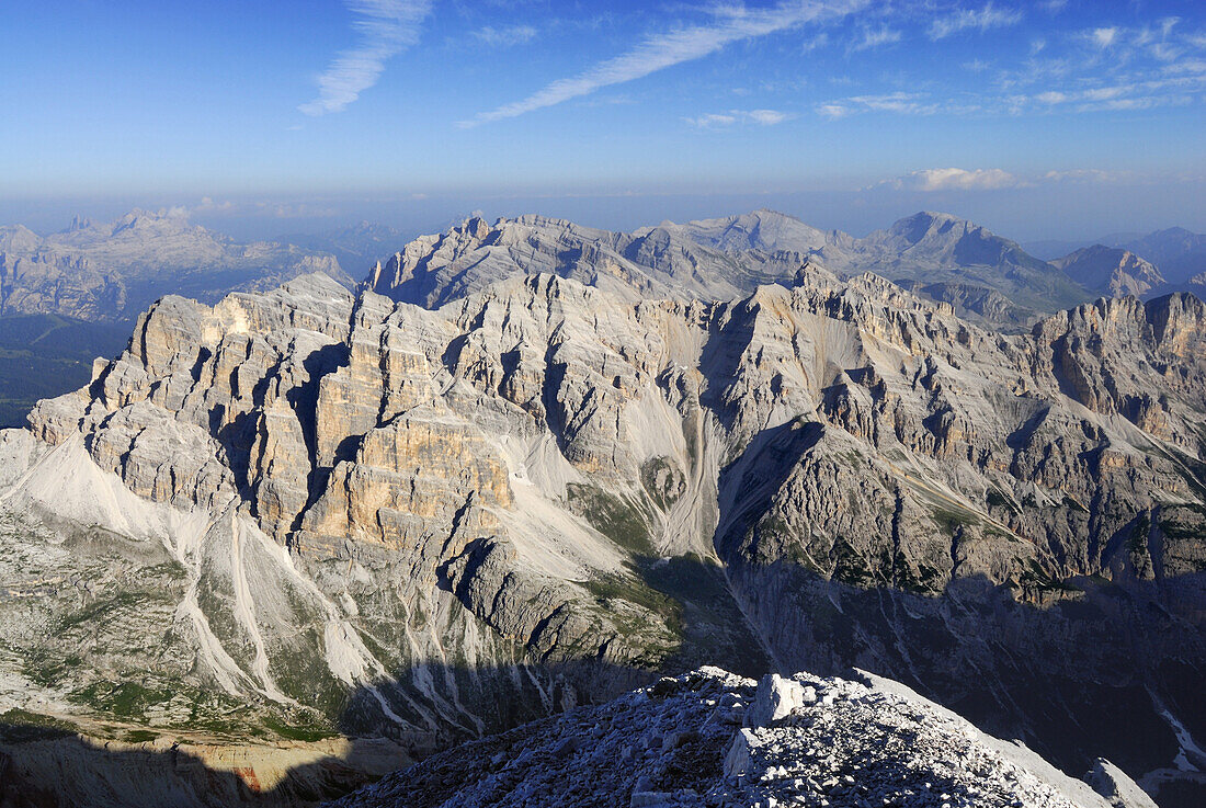 Panorama von der Tofana di Rozes, Tofana, Dolomiten, Venetien, Italien