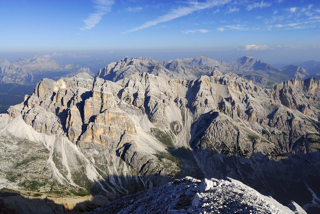View from Tofana di Rozes, Tofane, Dolomites, Veneto, Italy