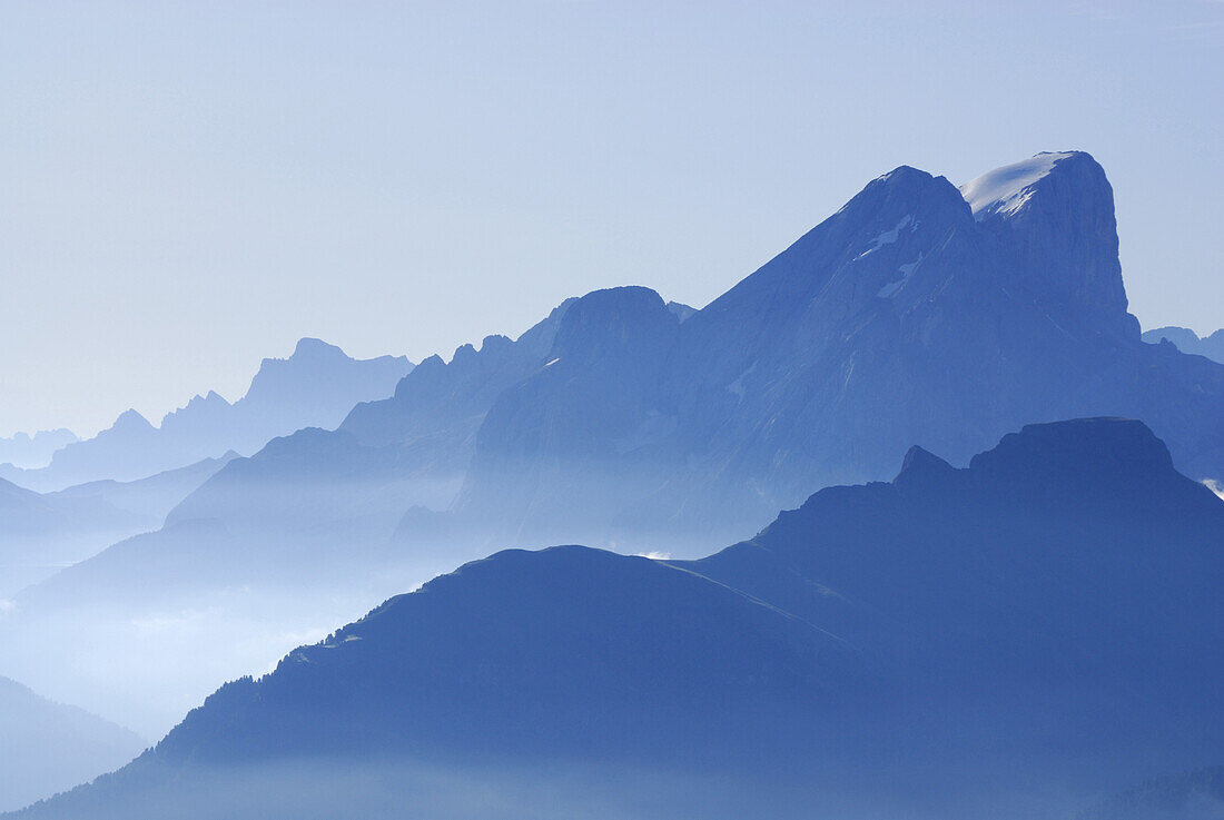 Pelmo and Marmolada, Dolomites, Trentino-Alto Adige/South Tyrol, Italy