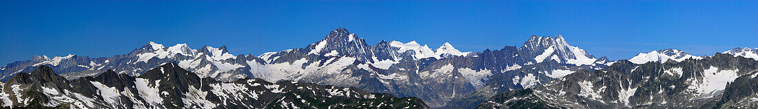 Panoramic view of Bernese Alps, Switzerland