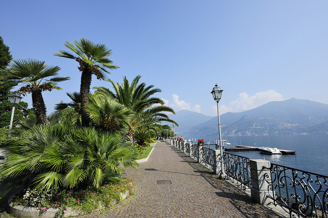 Lakeside promenade at Lake Como, Menaggio, Lombardy, Italy