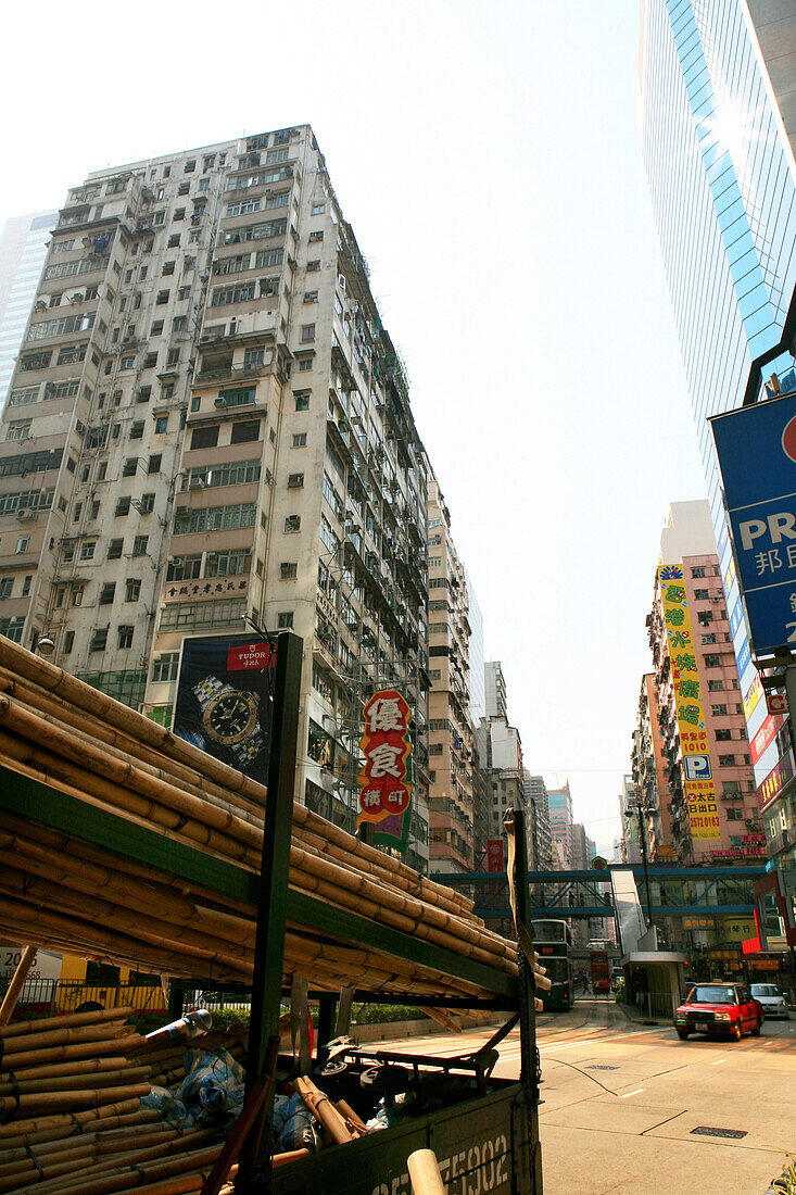 Lorry with bamboo rods, Hong Kong, China