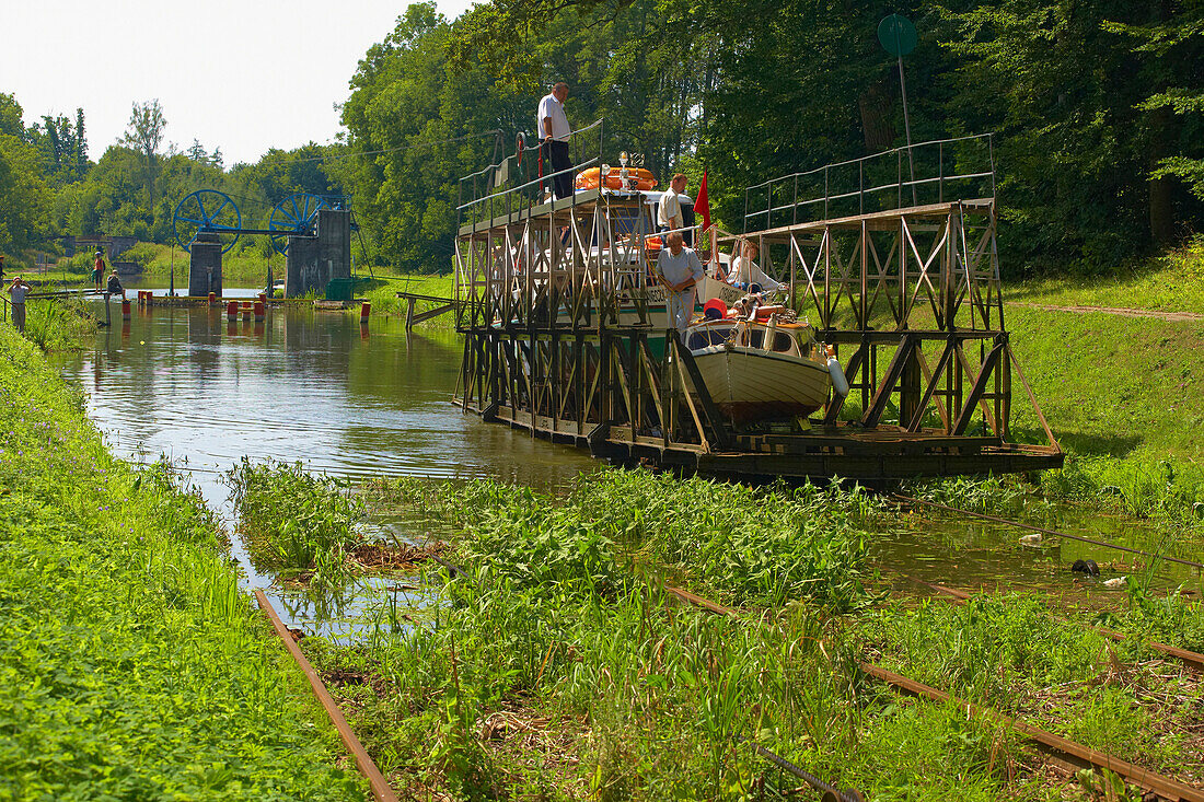 Ostrodsko-Elblaski Canal, Inclined plane, Lock of Buczyniec, East Prussia, Poland, Europe