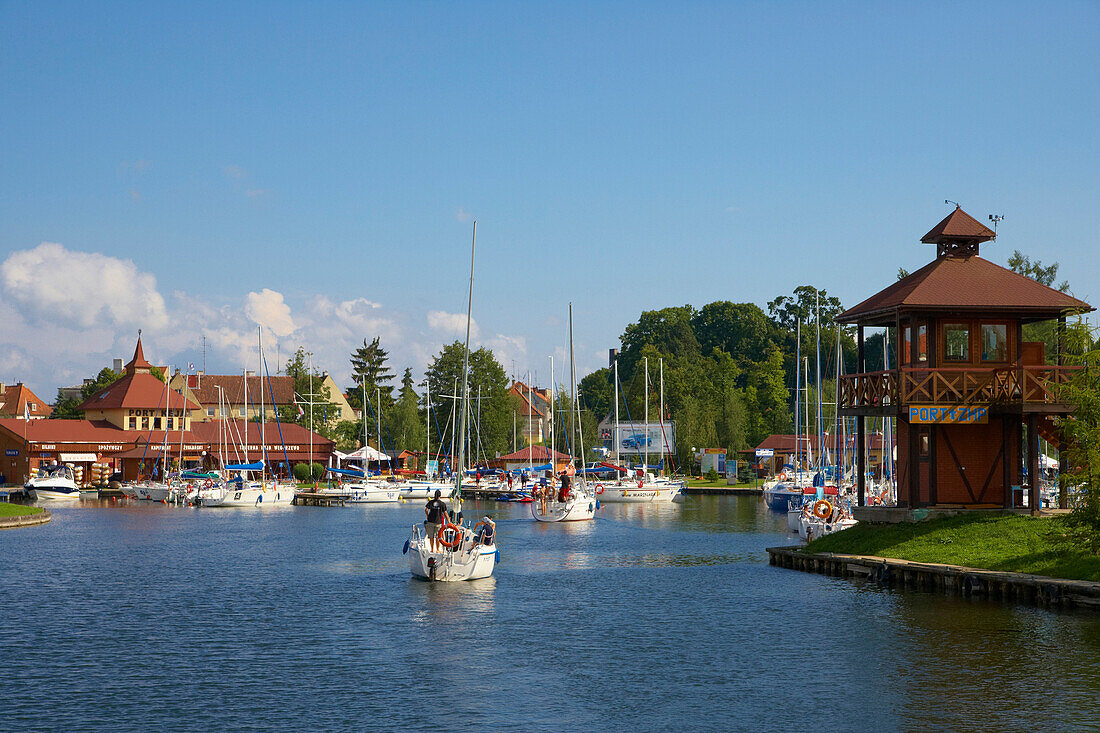 Marina at Wegorzewo (Angerburg), Mazurskie Pojezierze, East Prussia, Poland, Europe