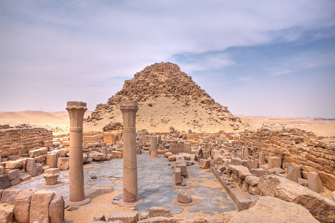 Mortuary Temple and Pyramid of Pharaoh Sahure, Egypt, Abusir