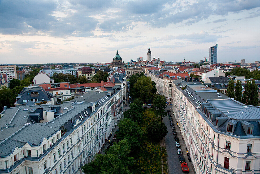 Blick über Leipzig, Sachsen, Deutschland