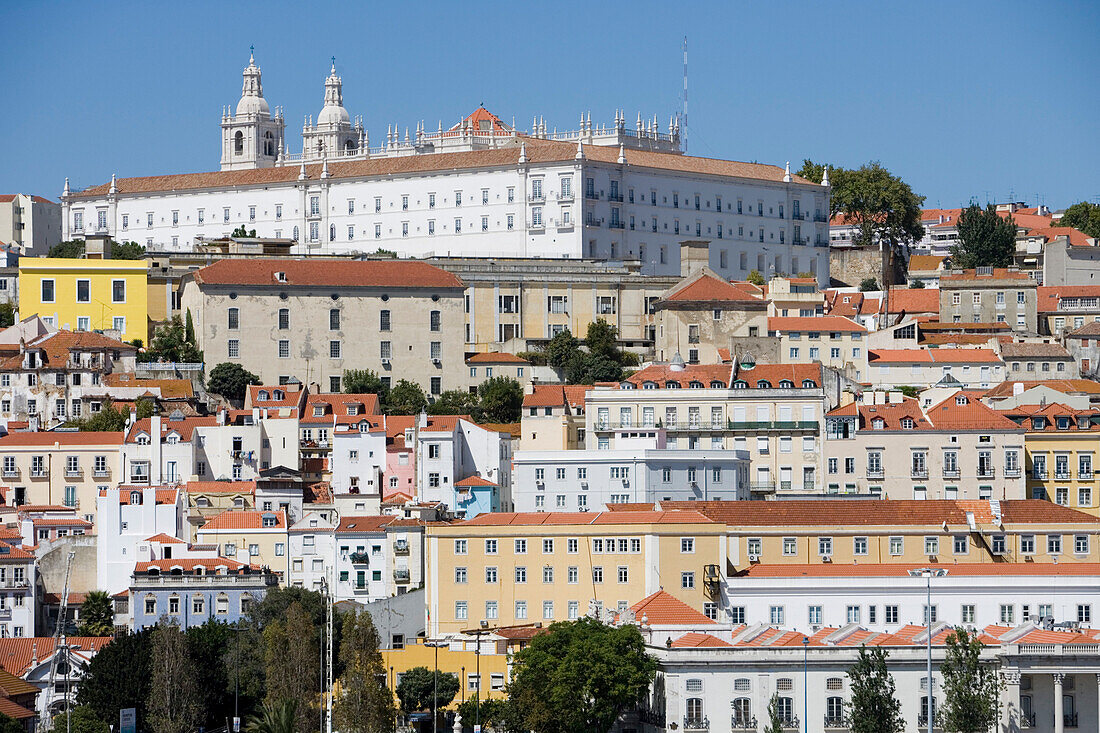 Buildings in the Alfama District, Lisbon, Lisboa, Portugal, Europe