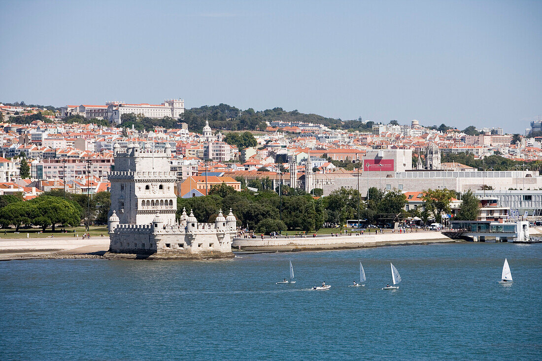 Torre de Belem Tower on the Tagus River, Lisbon, Lisboa, Portugal