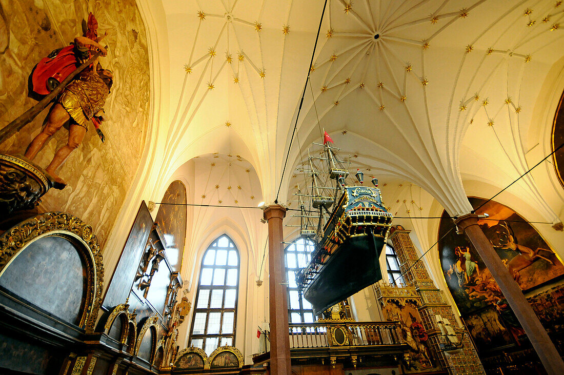 Hall at the Artushof at long market, Gdansk, Poland, Europe