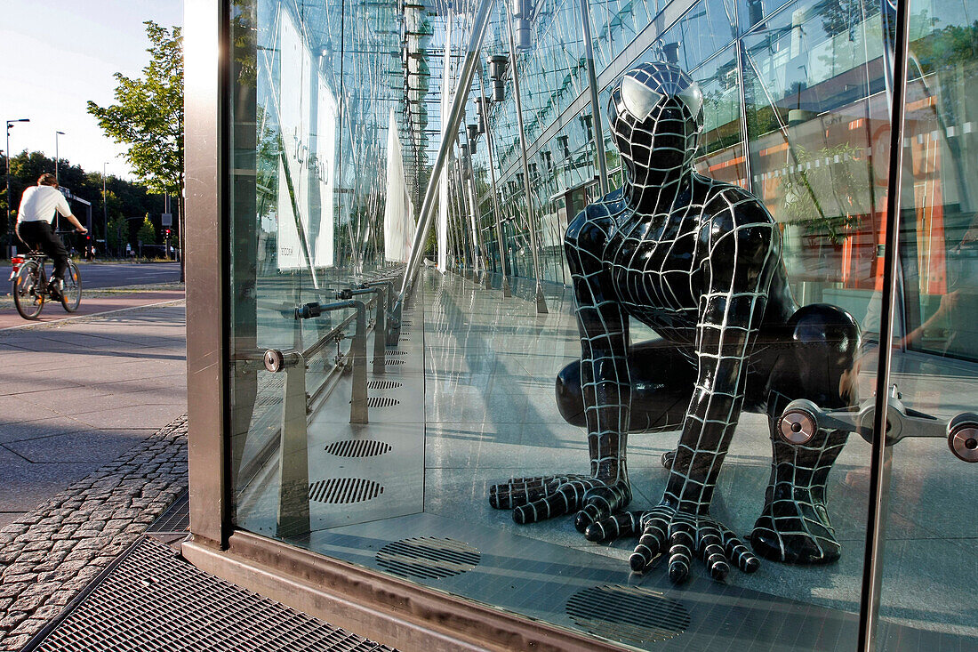 Sculpture Of Spiderman, Sony Center Neighborhood, Potsdamer Platz, Berlin, Germany