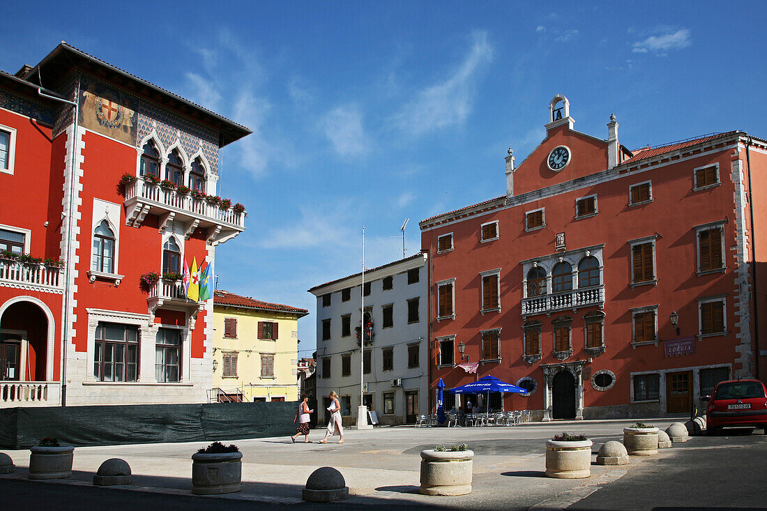 The Square In The Town Of Vodjan, Istria, Croatia