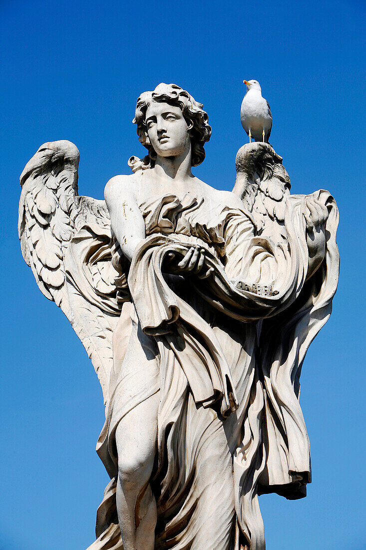 Detail Of The Castel Sant' Angelo Bridge, Rome