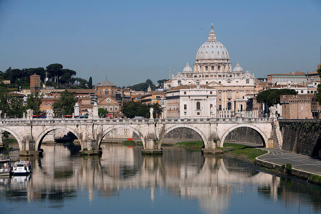 Victorio Emmanuelle Ii Bridge, Basilica San Pietro, Saint Peter'S Basilica, Rome