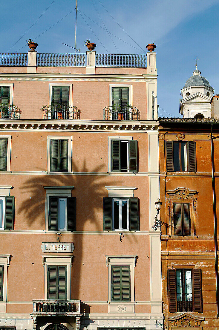 Facade Of A House On The Piazza Di Spagna, Rome