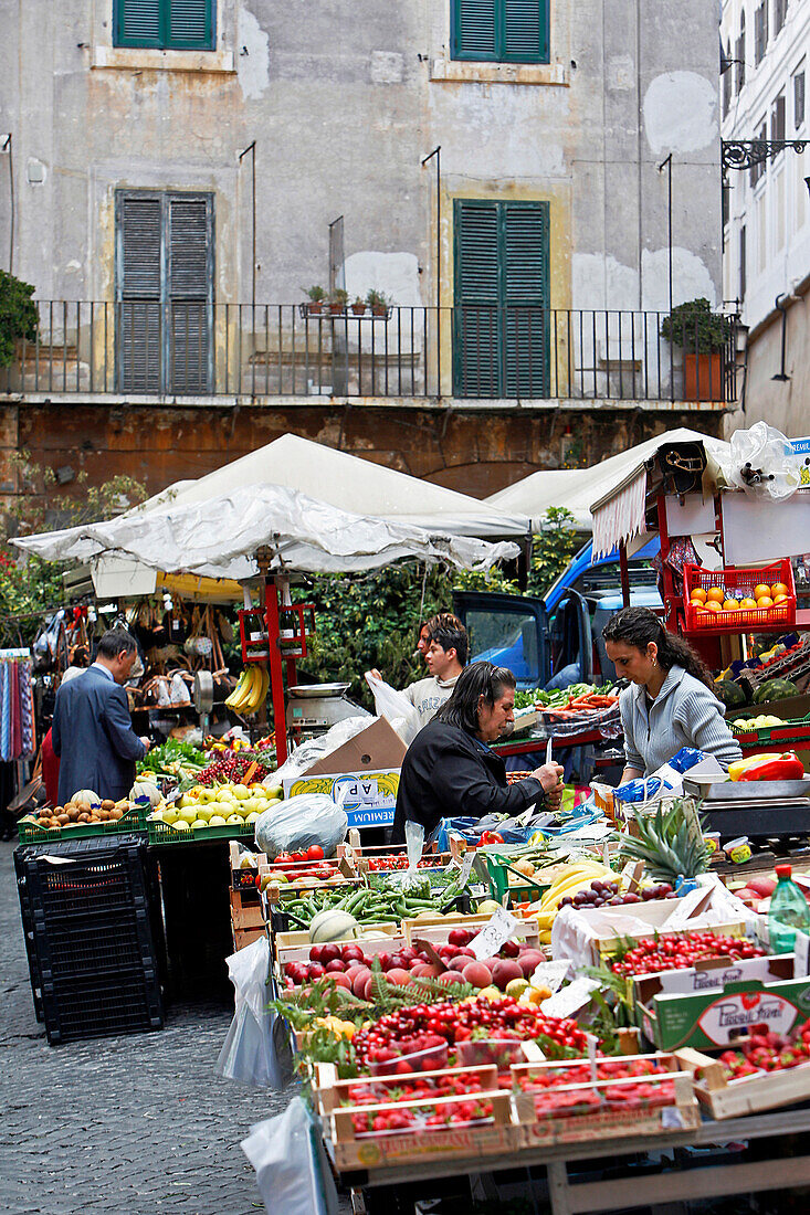 Market In The Neighborhood Of The Fontana De Trevi, Rome