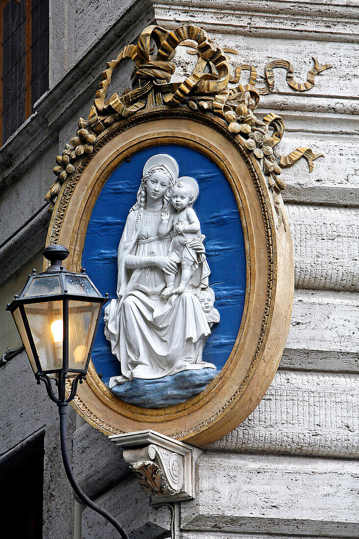 A Madonna On The Facade Of A House, Rome