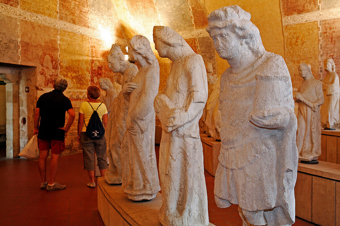 The 9 Busts By Nicola And Giovianni Pisano In The Baptistery, Museo Dell'Opera Del Duomo, Campo Dei Miracoli, Pisa, Tuscany, Italy