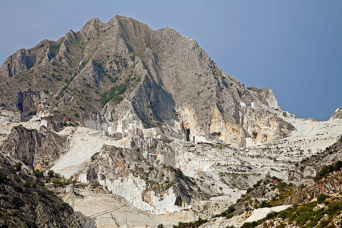White Marble Quarry In The Fantiscritti Valley, World Marble Capital, Carrara, Tuscany, Italy