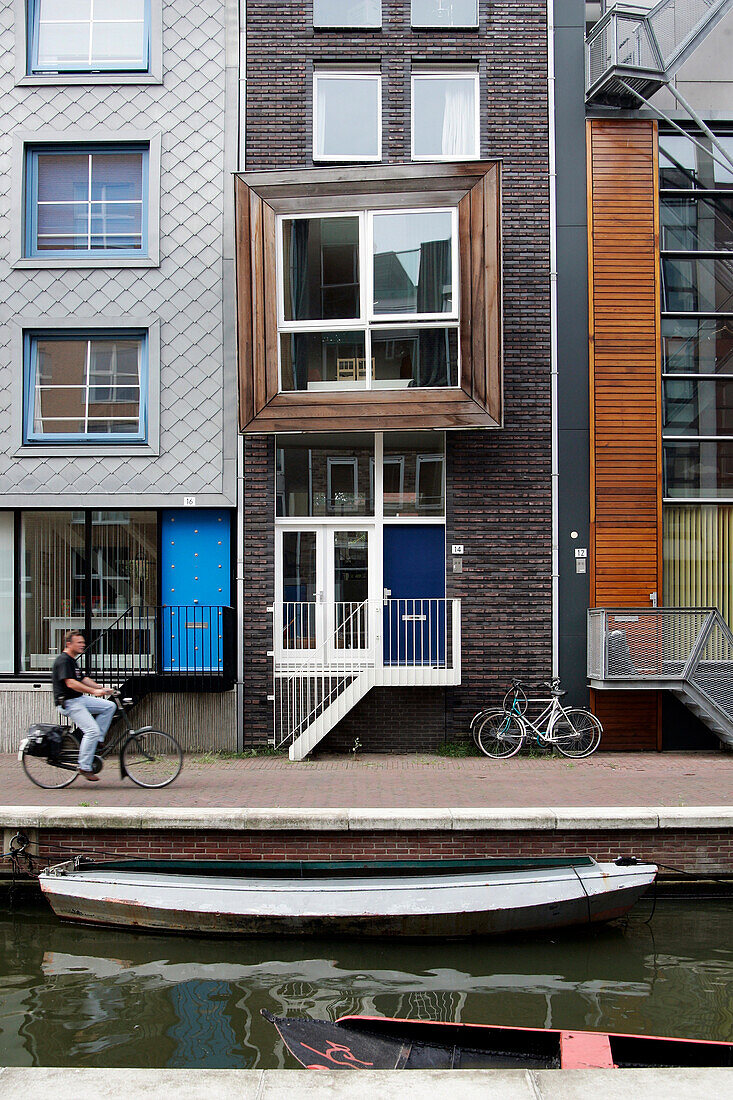 Facades In The New Neighbourhoods, Brantasgracht On Java Eiland, Amsterdam, Netherlands