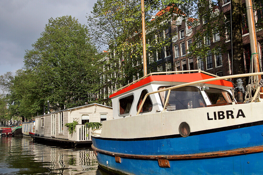 Houseboat, Boat Ride On The Canals, Amsterdam, Netherlands