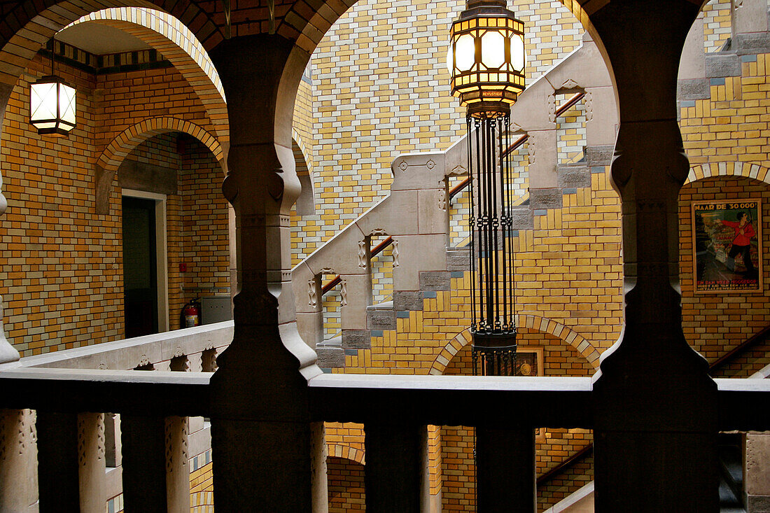 Stairway Inside The Fortress Burcht Van Berlage, Amsterdam, Netherlands