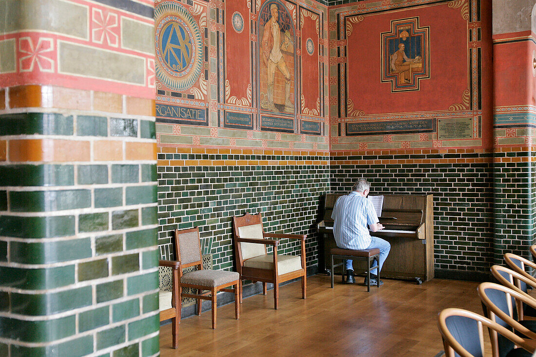 Piano Player, Inside The Fortress Burcht Van Berlage, Amsterdam, Netherlands