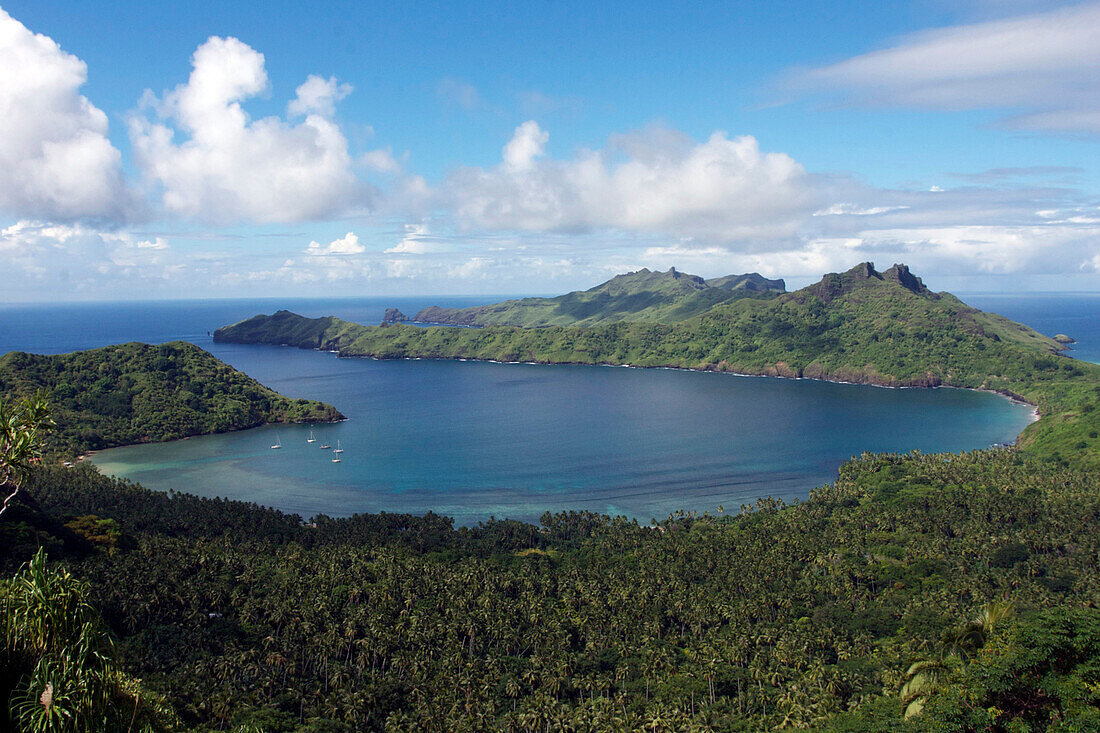 Panorama In The South Of The Island Of Hiva Oa, Marquesas Islands, French Polynesia