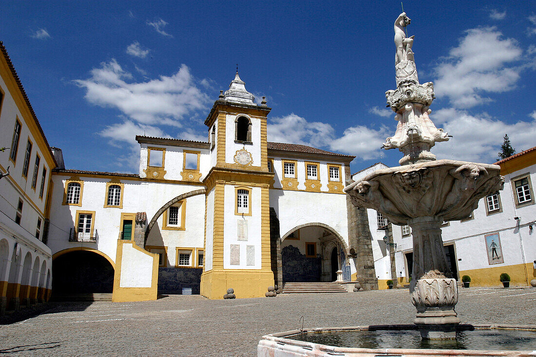 Fountain In Front Of The San Bernado Convent, Portalegre, Alentejo, Portugal