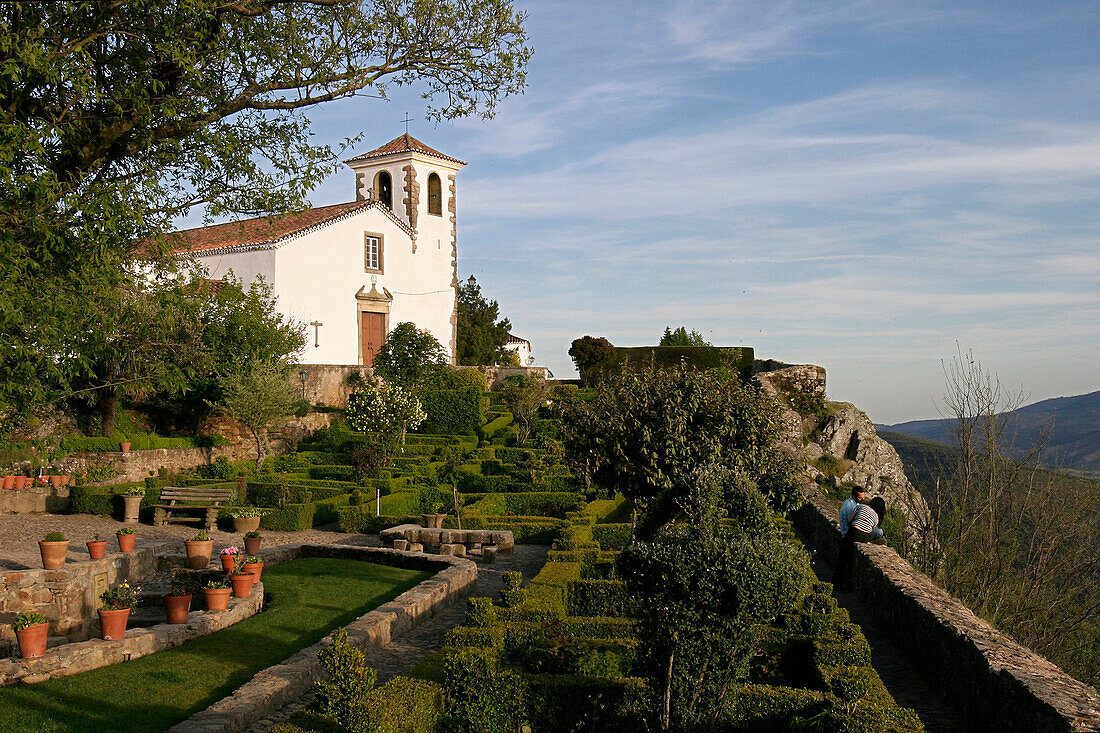 View Of The Gardens Of The Santa Maria Church, Fortified Town Of Marvao, Alentejo, Portugal