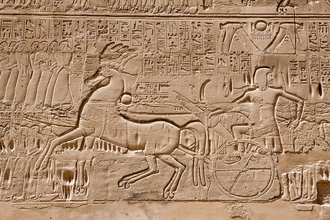 Wand Relief in Karnak Tempel, Luxor, Ägypten