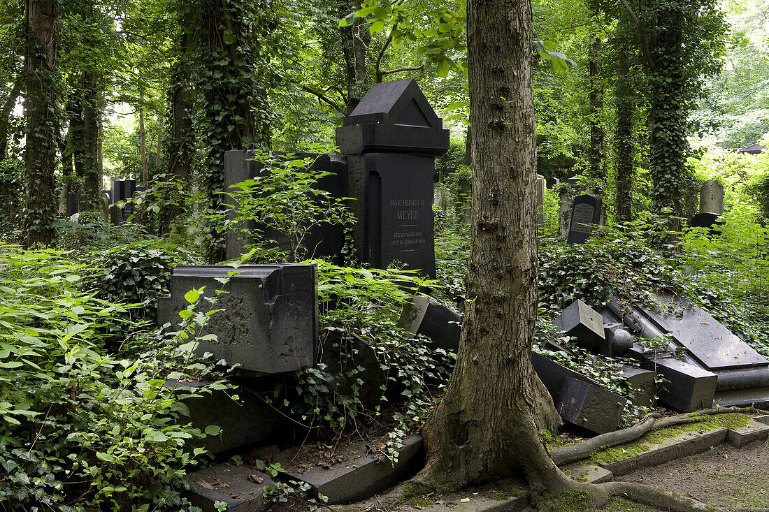 Jüdischer Friedhof, Berlin-Weissensee, Er gilt als der größte erhaltene jüdische Friedhof Europas, Berlin, Deutschland, Europa