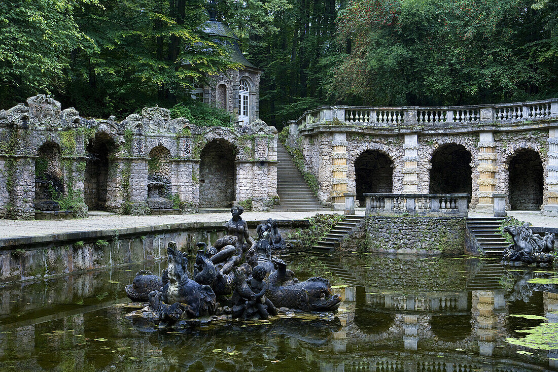 Der sog. Parnass im Park der Eremitage, Bayreuth, Bayern, Deutschland, Europa