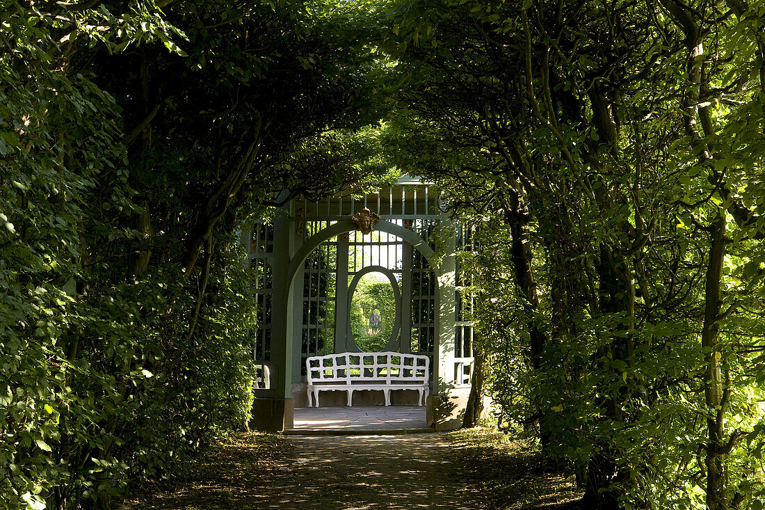 Rokokogarten in der Schlossanlage Veitshöchheim, bei Würzburg, Unterfranken, Bayern, Deutschland, Europa