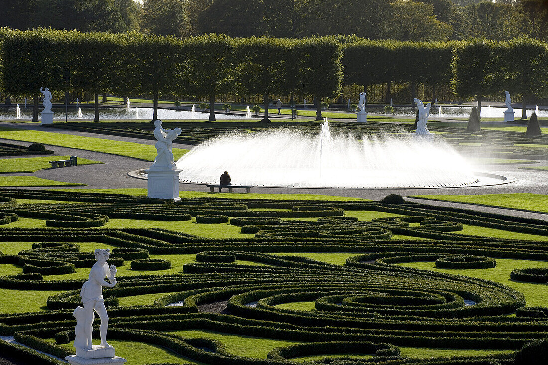 Great Garden in Herrenhausen Gardens, one of the most distinguished baroque formal gardens of Europe Hanover, Lower Saxony, Germany, Europe