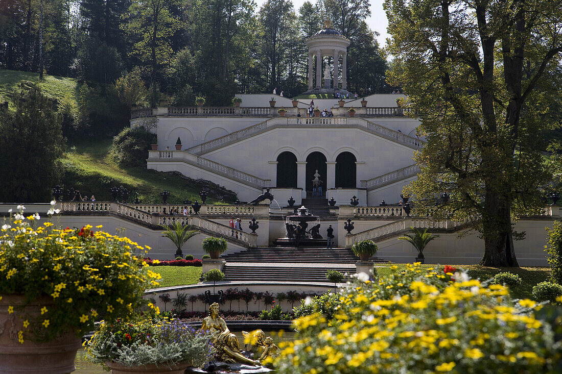 Schloss Linderhof, Ettal, bei Oberammergau, Bayern, Deutschland, Europa