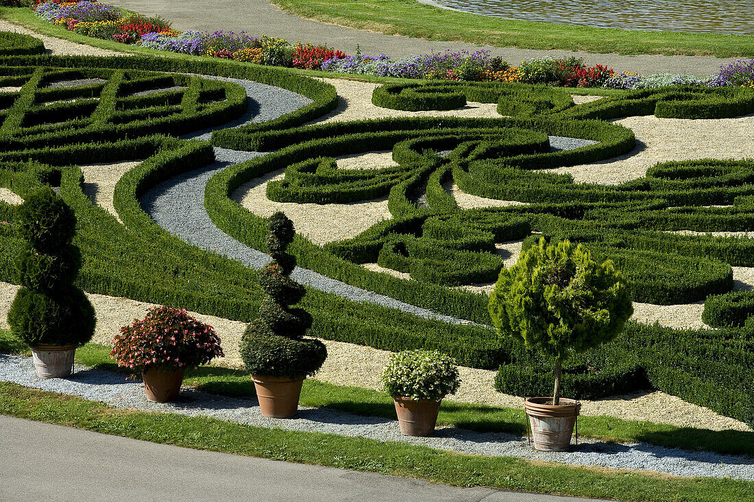 Palace gardens at Ludwigsburg palace, Ludwigsburg, Baden-Württemberg, Germany, Europe