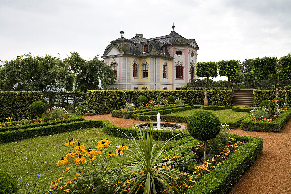 Dornburger Schlösser, Rokoko Schloss, Dornburg, bei Jena, Thüringen, Deutschland, Europa