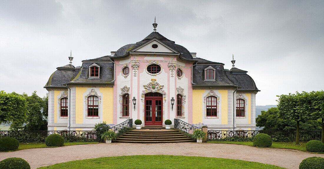 Dornburger Schlösser, Rokoko Schloss, Dornburg, bei Jena, Thüringen, Deutschland, Europa