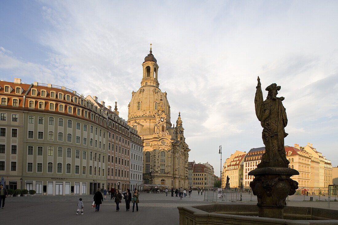 Neumarkt mit Dresdner Frauenkirche, Dresden, Sachsen, Deutschland, Europa