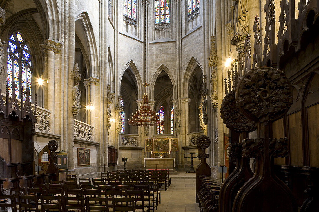 Gothic Cathedral St Stephanus and St. Sixtus, Halberstadt, Harz, Saxony-Anhalt, Germany, Europe