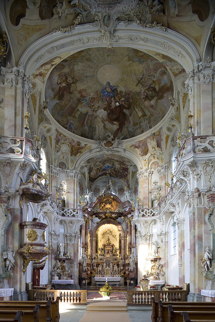 Pilgrimage church Birnau, Birnau cathedral at Lake Constance, near Uhldingen-Mühlhofen, Baden-Württemberg, Germany, Europe