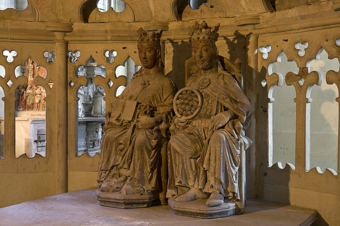 The Royal Couple in Magdeburg Cathedral, on the river Elbe, Magdeburg, Saxony-Anhalt, Germany, Europe