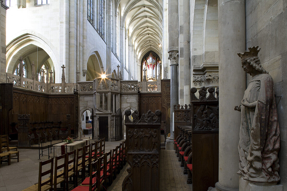 Magdeburger Dom an der Elbe, Magdeburg, Sachsen-Anhalt, Deutschland, Europa