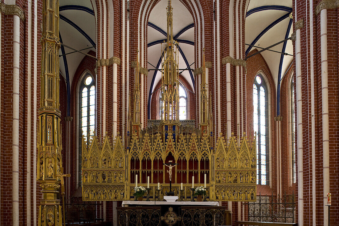 Altar in the minster of Bad Doberan, Mecklenburg-Western Pomerania, Germany, Europe