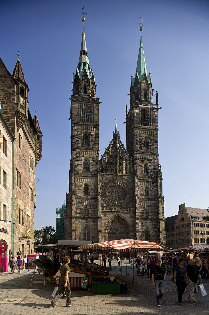 St. Lorenz church in Nuremberg, Nuremberg, Bavaria, Germany, Europe