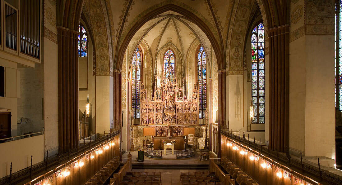 Brüggemann- oder Bordesholmer Altar im St. Petri-Dom zu Schleswig, Schleswig-Holstein, Deutschland, Europa