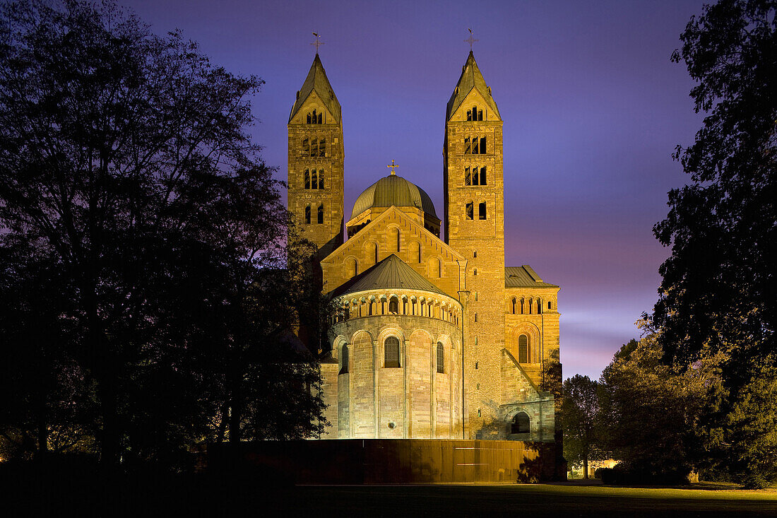 Dom zu Speyer, Kaiserdom, größte noch erhaltene romanische Kirche der Welt, UNESCO Weltkulturerbe, Speyer, Rheinland-Pfalz, Deutschland, Europa